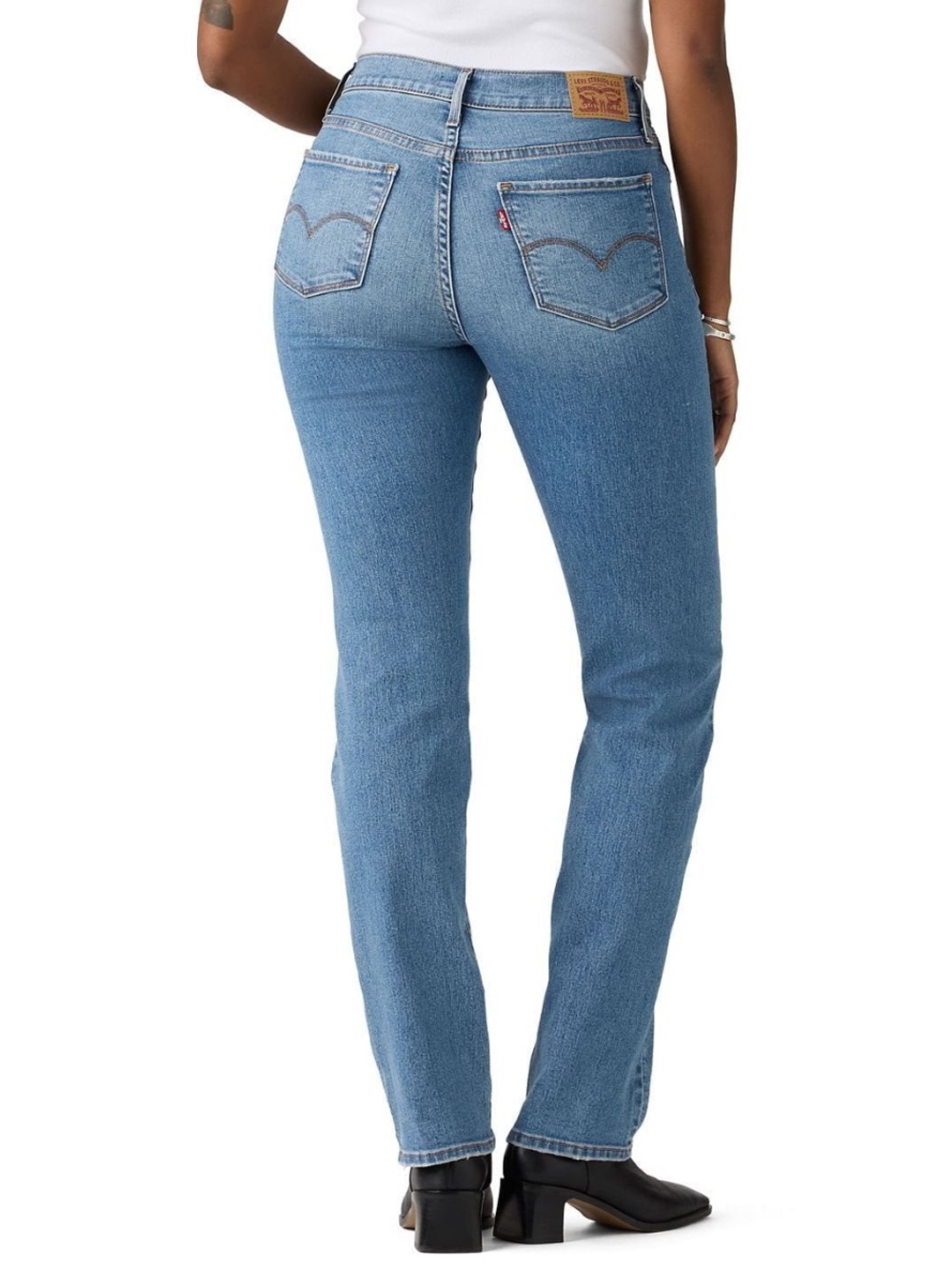 Levi's plus 18 woman’s size 34 Light wash Blue Straight-Leg Denim Jeans 34x32